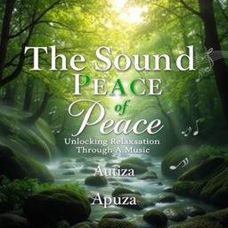A serene book cover design for the title 'The Sound of Peace'