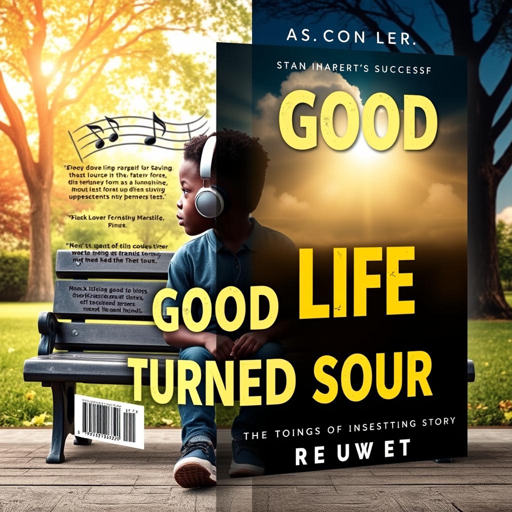 A powerful book cover design for a novel titled 'Good Life Turned Sour