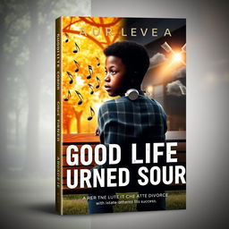 A powerful book cover design for a novel titled 'Good Life Turned Sour