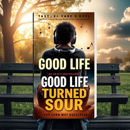 A powerful book cover design for a novel titled 'Good Life Turned Sour