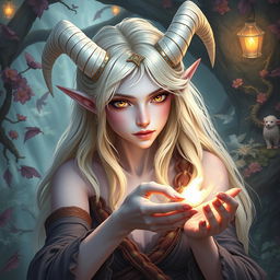 A character inspired by the classical period of ancient Greece, Rome, and Celtic mythology, featuring mythical creatures