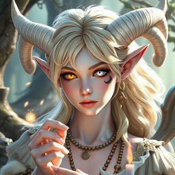 A character inspired by the classical period of ancient Greece, Rome, and Celtic mythology, featuring mythical creatures
