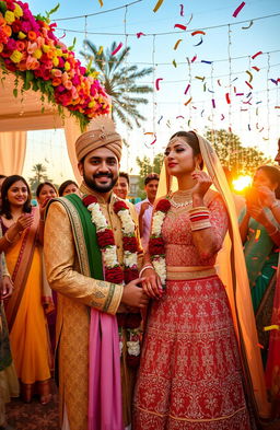 A beautiful wedding scene capturing the joy of Shahzeb weds Muskan