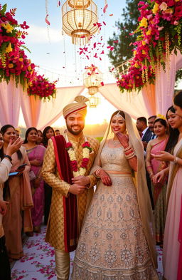 A beautiful wedding scene capturing the joy of Shahzeb weds Muskan