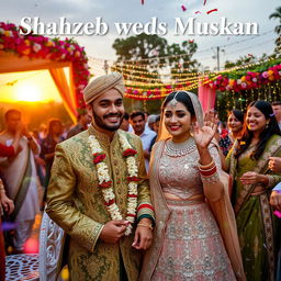 A beautiful wedding scene capturing the joy of Shahzeb weds Muskan