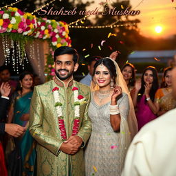 A beautiful wedding scene capturing the joy of Shahzeb weds Muskan