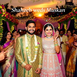 A beautiful wedding scene capturing the joy of Shahzeb weds Muskan
