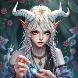 A character inspired by the classical period of ancient Greece, Rome, and Celtic mythology, featuring mythical creatures