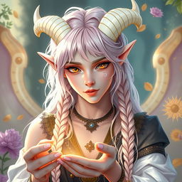A character inspired by the classical period of ancient Greece, Rome, and Celtic mythology, featuring mythical creatures