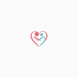 A minimalist logo design for a dating website, featuring a simple heart symbol intertwined with two abstract figures representing couples, all designed without any text
