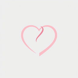 A minimalist logo design for a dating website, featuring a stylized heart shape that seamlessly integrates with two abstract figures representing a couple