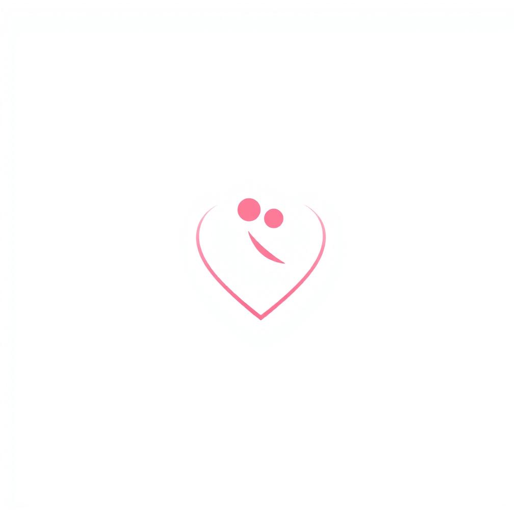 A minimalist logo design for a dating website, featuring a stylized heart shape that seamlessly integrates with two abstract figures representing a couple