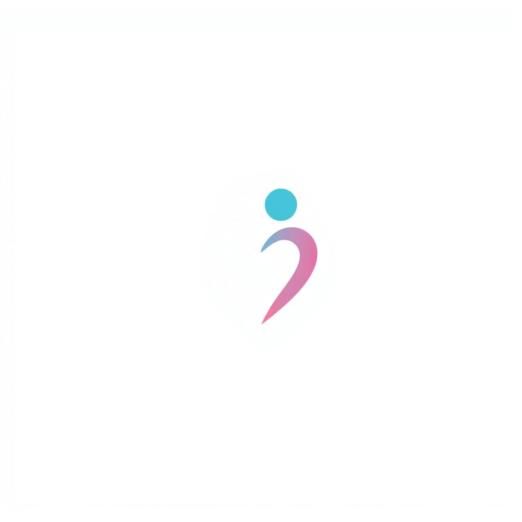 A minimalist logo for a dating website, featuring an abstract symbol of two stylized human figures forming a heart shape together