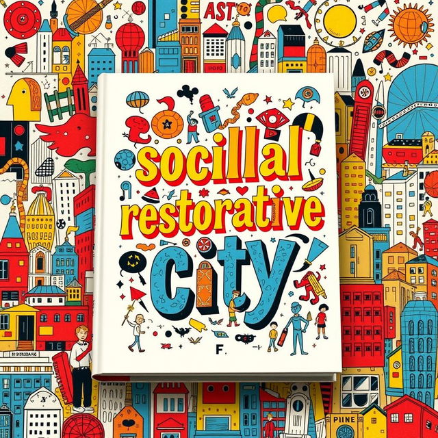 A beautifully designed book cover showcasing the title 'socilal restorative city' by the author 'F'