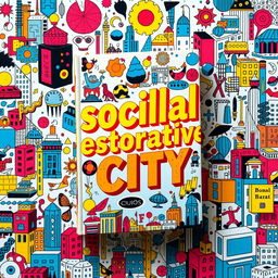 A beautifully designed book cover showcasing the title 'socilal restorative city' by the author 'F'
