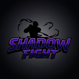 A sleek and modern logo for a game titled 'Shadow Fight'