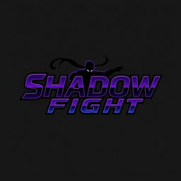 A sleek and modern logo for a game titled 'Shadow Fight'