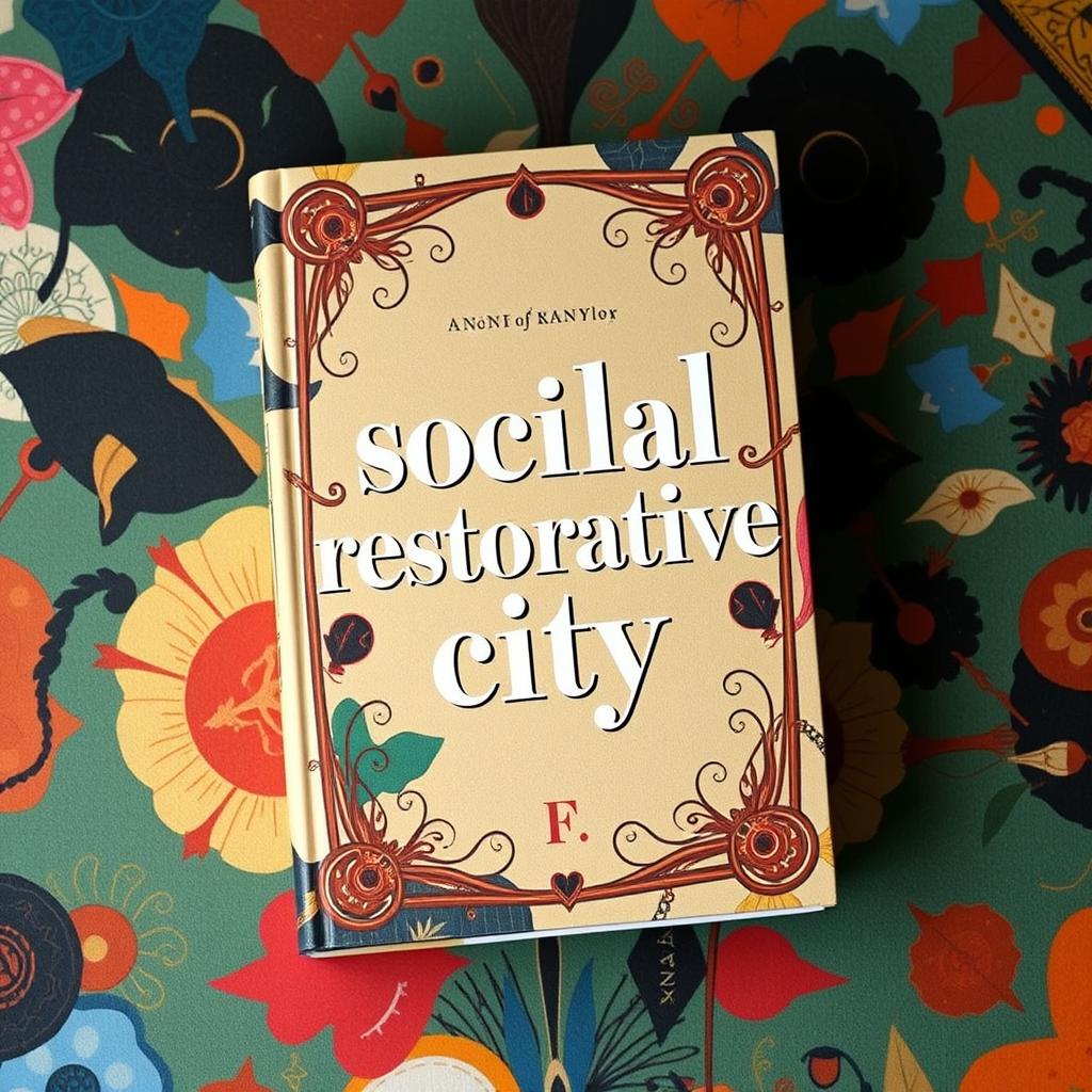 A beautifully designed book cover featuring the title 'socilal restorative city' by the author 'F'