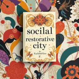 A beautifully designed book cover featuring the title 'socilal restorative city' by the author 'F'