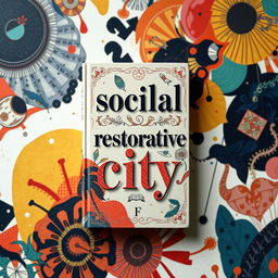 A beautifully designed book cover featuring the title 'socilal restorative city' by the author 'F'