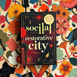 A beautifully designed book cover featuring the title 'socilal restorative city' by the author 'F'