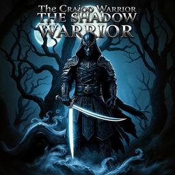 A captivating front cover for a book titled 'The Shadow Warrior'