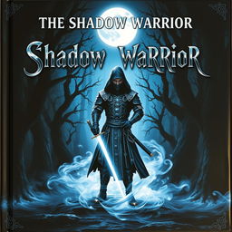 A captivating front cover for a book titled 'The Shadow Warrior'