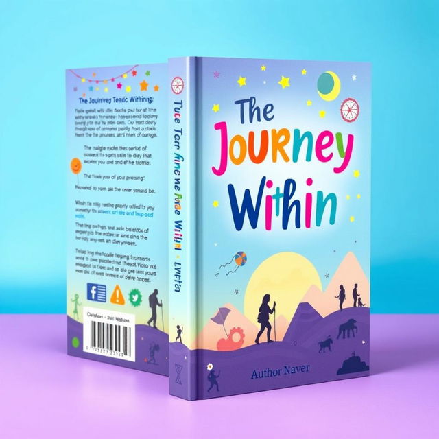 A beautifully designed book cover for a 14+ age group, featuring a vibrant and captivating illustration that represents the essence of adventure, discovery, and growth