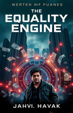 A visually compelling cover for a dystopian thriller titled 'The Equality Engine'