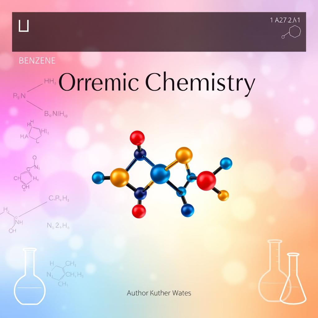 A visually striking cover page for an organic chemistry textbook