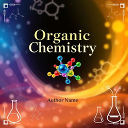 A visually striking cover page for an organic chemistry textbook