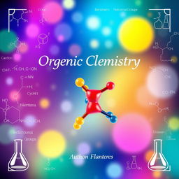 A visually striking cover page for an organic chemistry textbook
