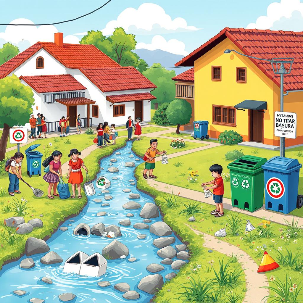 A colorful digital art piece in ultra HD showcasing a clean community
