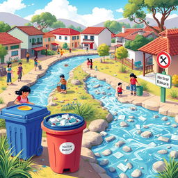 A colorful digital art piece in ultra HD showcasing a clean community