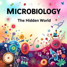 A captivating and visually striking cover page for a microbiology publication