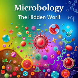 A captivating and visually striking cover page for a microbiology publication