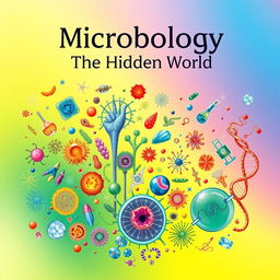 A captivating and visually striking cover page for a microbiology publication