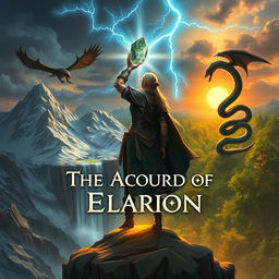 Astrid Kaelson, a strong female figure, stands on the Cliffs of Aurith, overlooking the two kingdoms at the symbolic meeting point of the rival districts