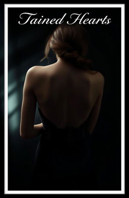 A captivating portrait of a lady with only her back visible, showcasing graceful curves and intricate details of her attire