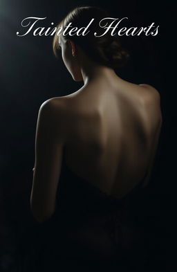 A captivating portrait of a lady with only her back visible, showcasing graceful curves and intricate details of her attire