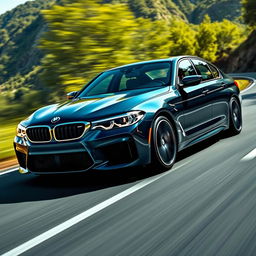 A sleek and powerful BMW M5, showcasing its iconic design features