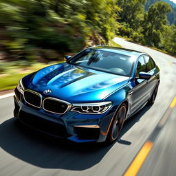 A sleek and powerful BMW M5, showcasing its iconic design features