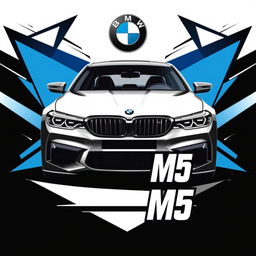 A stylish and modern t-shirt design featuring the BMW M5