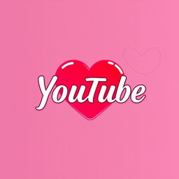 A modern and stylish logo design for a dating channel on YouTube, featuring a heart symbol integrated with a camera icon to represent video content