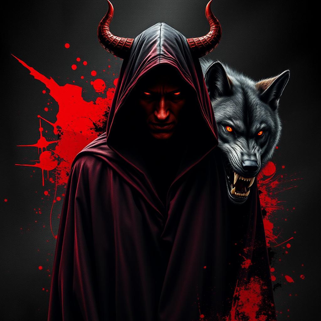 A captivating book cover design dominated by rich red and deep black colors