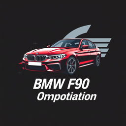 A trendy t-shirt design featuring the BMW F90 M5 Competition