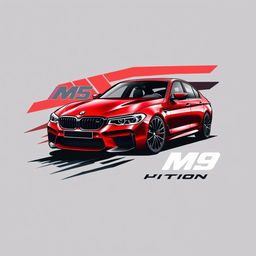 A trendy t-shirt design featuring the BMW F90 M5 Competition