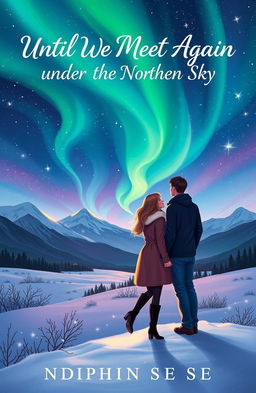 A captivating book cover illustration for a novel titled 'Until We Meet Again Under the Northern Sky'