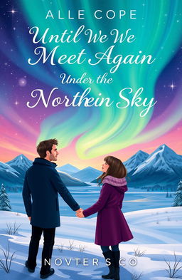 A captivating book cover illustration for a novel titled 'Until We Meet Again Under the Northern Sky'