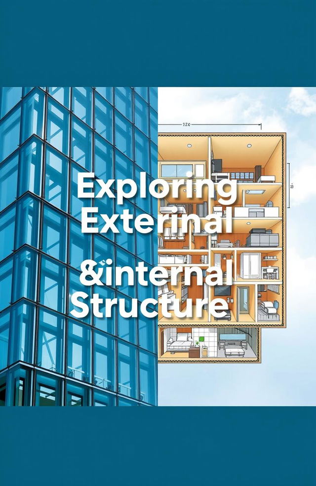 A visually engaging cover design for a report on external and internal structure